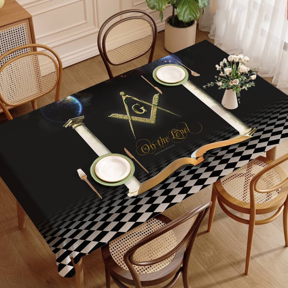 Home Textiles Today Logo - Tovaglia con Logo della Loggia Massonica,