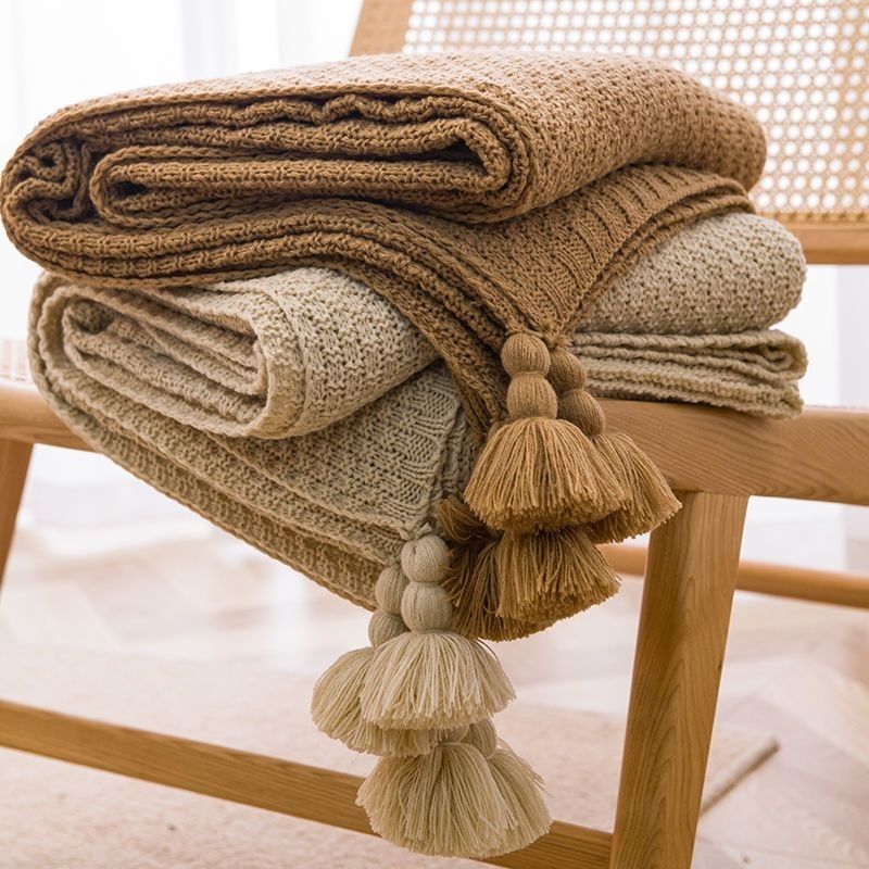 Throw Blanket Chunky Knit - Coperte nordiche per divano letto Divano