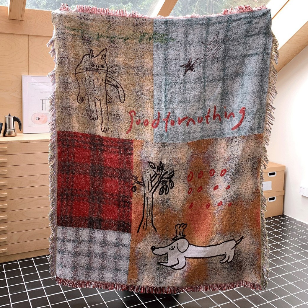 Home Textiles City - Coperta arazzo di arte del cane