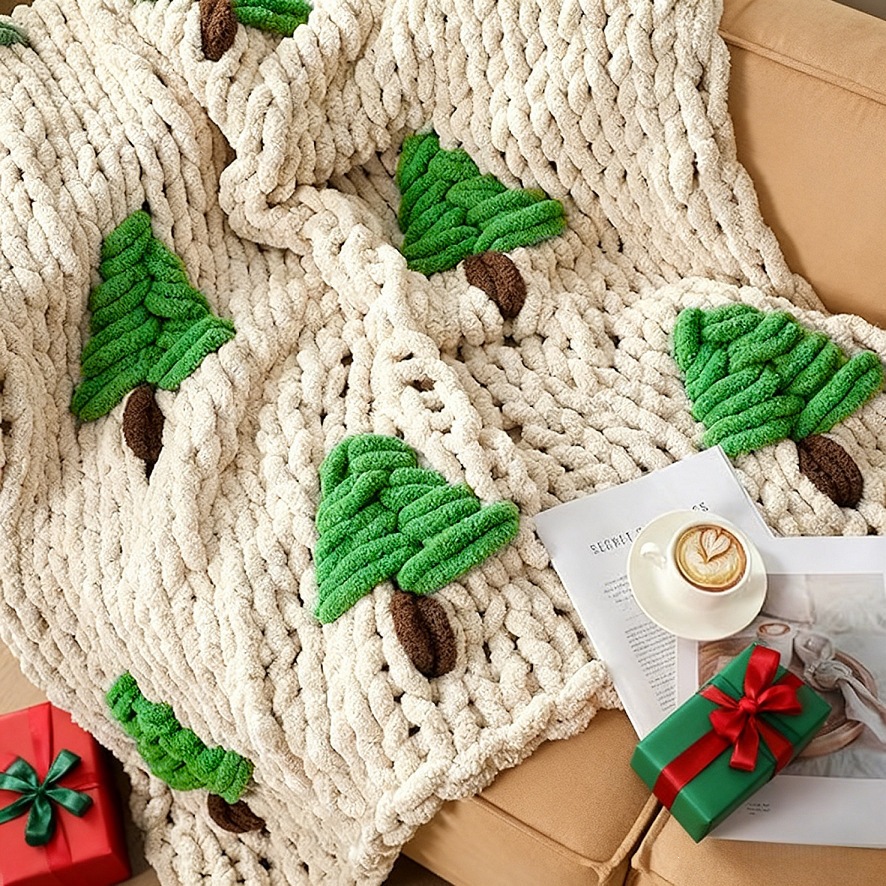 Coperta Lavorata a Mano per Le - Throw Blanket Chunky Knit recensione e prezzo
