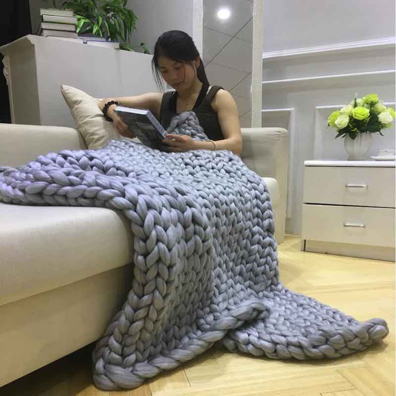 Moda coperta lavorata a maglia - Throw Blanket Chunky Knit recensione e prezzo