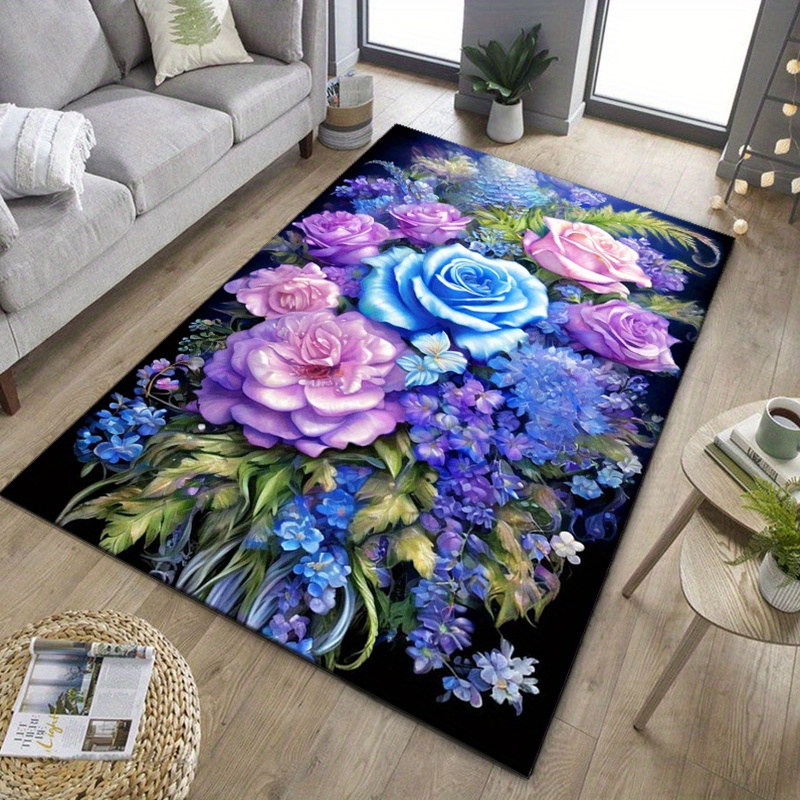 Tappeto floreale con rose blu  - Your Home Textiles recensione e prezzo