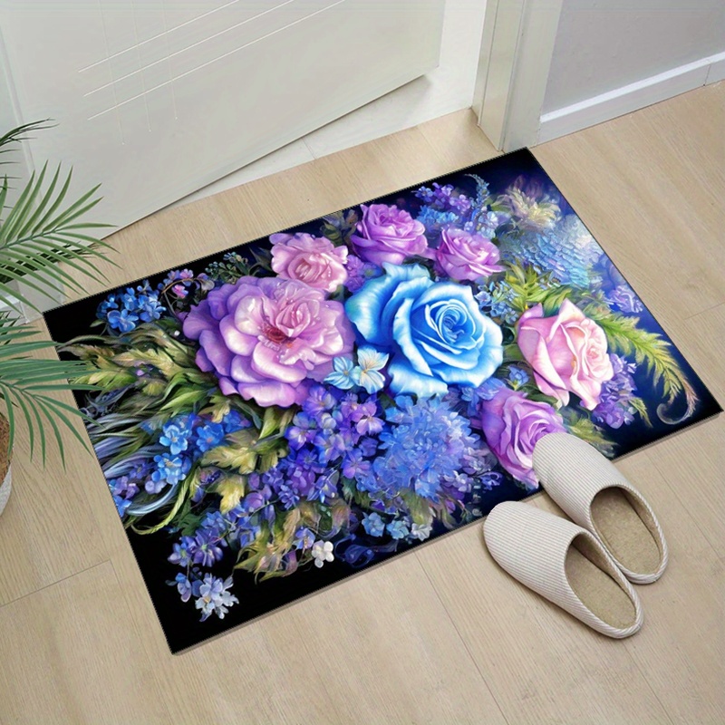 Tappeto floreale con rose blu  - Your Home Textiles recensione e prezzo