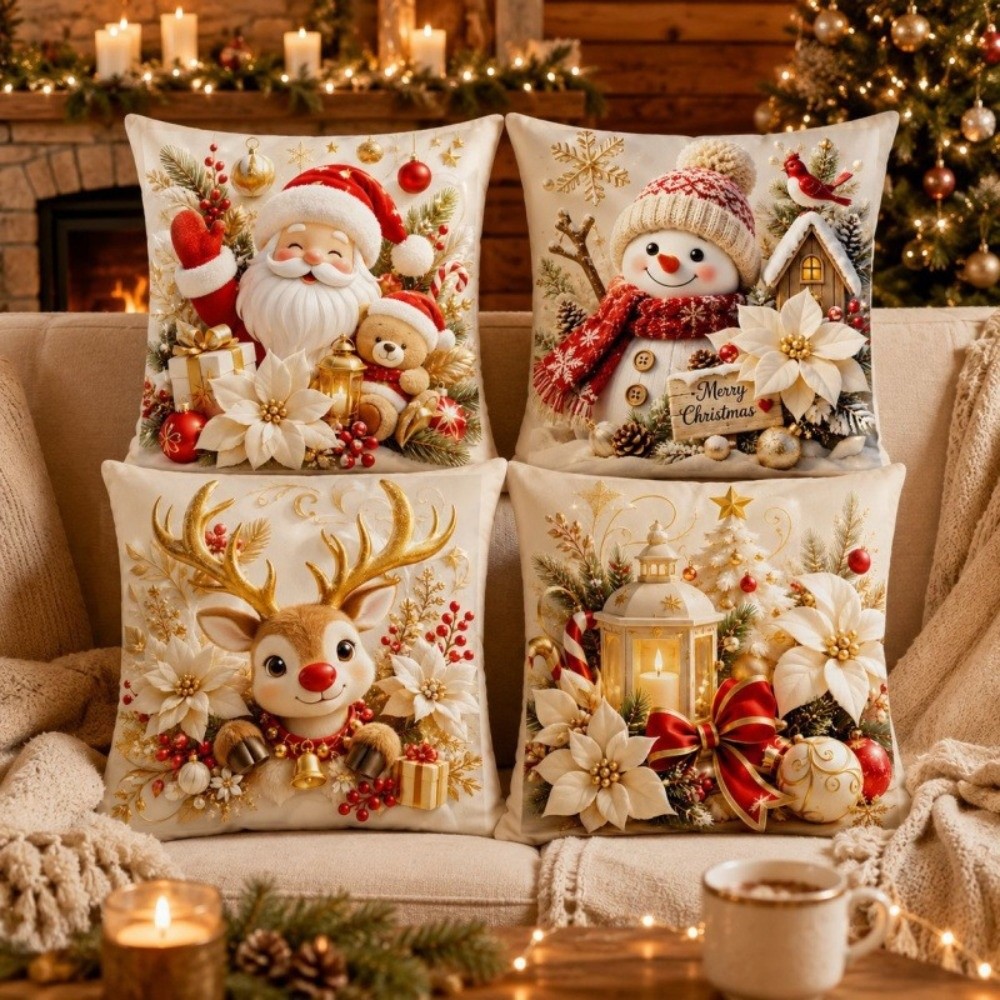 Set di 4 Federe Natalizie 45x4 - Home Textiles Towel Set recensione e prezzo